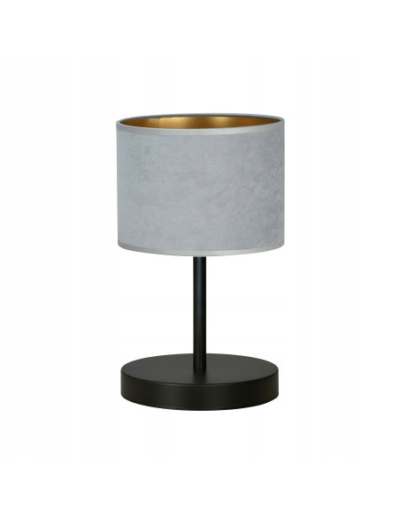 Elegancka lampa stołowa HILDE LN1 BL w szaro-złotym - stylowa dekoracja do nowoczesnych i klasycznych wnętrz