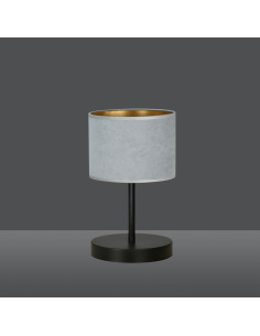Elegancka lampa stołowa HILDE LN1 BL w szaro-złotym - stylowa dekoracja do nowoczesnych i klasycznych wnętrz 2