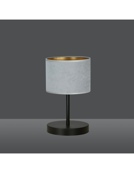 Elegancka lampa stołowa HILDE LN1 BL w szaro-złotym - stylowa dekoracja do nowoczesnych i klasycznych wnętrz