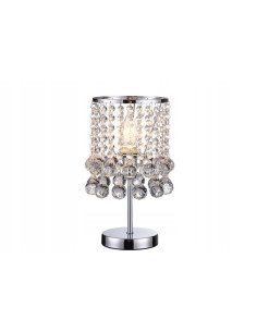 Lampa Nocna London Crystal z Kryształami, Nowoczesne Wykończenie Chromowane do Eleganckich Wnętrz