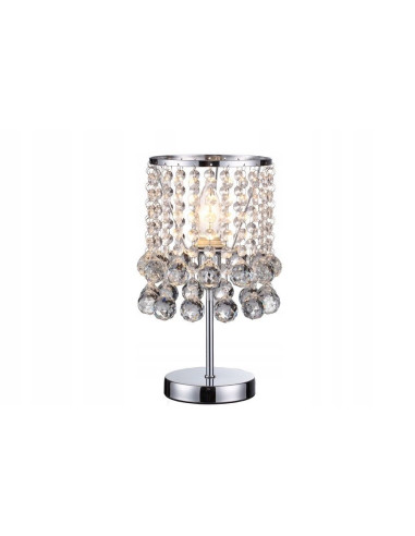Lampa Nocna London Crystal z Kryształami, Nowoczesne Wykończenie Chromowane do Eleganckich Wnętrz
