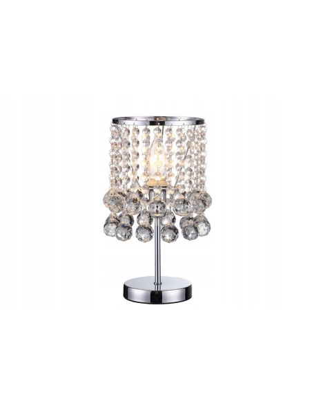 Lampa Nocna London Crystal z Kryształami, Nowoczesne Wykończenie Chromowane do Eleganckich Wnętrz