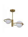 Lampa sufitowa Dorado Ring 2 - złota elegancja z mlecznymi kloszami do nowoczesnych wnętrz