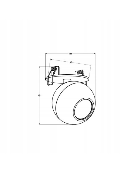 Okrągła lampa sufitowa BUELL 50W, czarna, minimalistyczny design do biur i wnętrz komercyjnych, aluminiowa, GU10