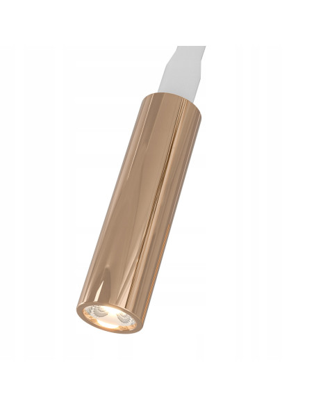 Kinkiet Nuto Bianco Gold z elastyczną rurką silikonową - nowoczesne oświetlenie do pokoju dziecięcego