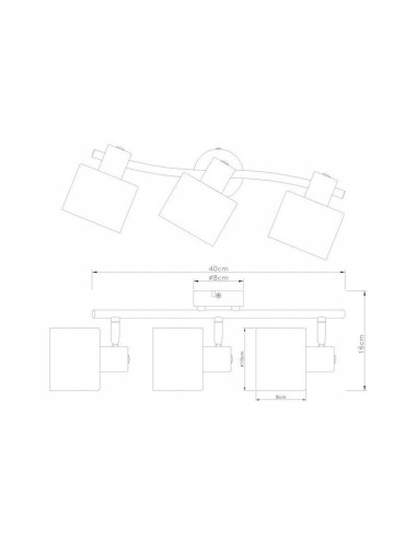 Elegancki plafon ELMO w czerni z kryształową regulacją - nowoczesna lampa sufitowa 3-punktowa do korytarza i salonu