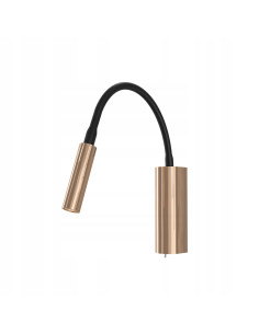 Lampa ścienna Nuto Nero Gold z elastycznym ramieniem LED – elegancka, minimalistyczna, patynowane złoto, nowoczesny design