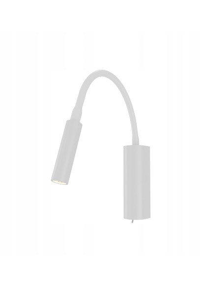 Nowoczesna lampa ścienna Nuto Bianco – elastyczny kinkiet LED w minimalistycznym stylu, idealny do biura i wnętrz.