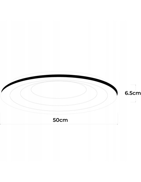 Nowoczesny plafon LED Alune 50 cm - regulacja barwy światła, okrągły, biały, idealny do salonu i korytarza