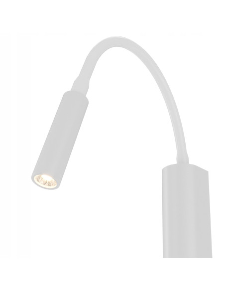 Nowoczesna lampa ścienna Nuto Bianco – elastyczny kinkiet LED w minimalistycznym stylu, idealny do biura i wnętrz.
