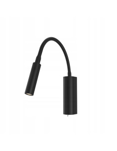 Lampka biurkowa Nuto Nero - elegancki kinkiet LED z elastycznym ramieniem idealny do biura i sypialni