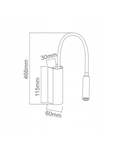 Lampka biurkowa Nuto Nero - elegancki kinkiet LED z elastycznym ramieniem idealny do biura i sypialni