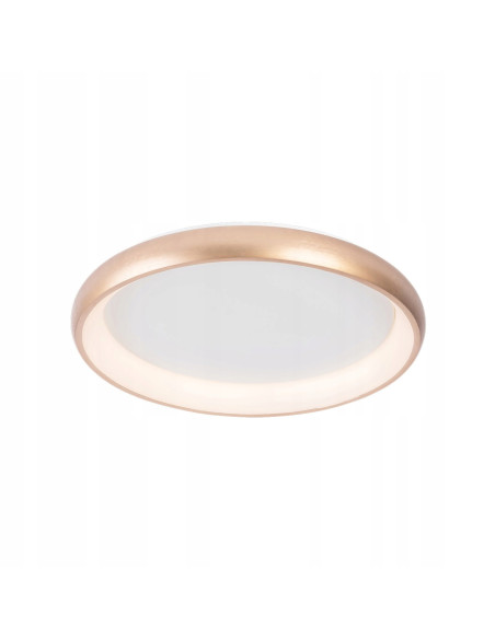 Lampa sufitowa ANTONIO LED, złota, okrągła plafon do jadalni, regulacja barwy światła, elegancki design AZzardo