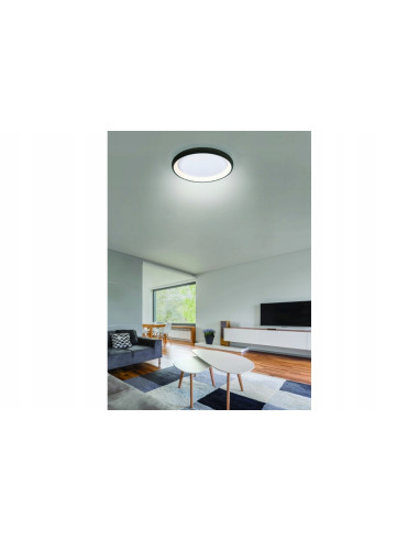 Lampa sufitowa ANTONIO LED, złota, okrągła plafon do jadalni, regulacja barwy światła, elegancki design AZzardo