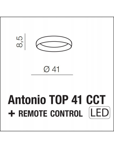 Lampa sufitowa ANTONIO LED, złota, okrągła plafon do jadalni, regulacja barwy światła, elegancki design AZzardo