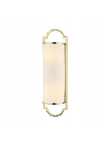 Kinkiet Glamour Libero Parette Old Gold - elegancka lampa ścienna w bieli i złocie do sypialni i holu