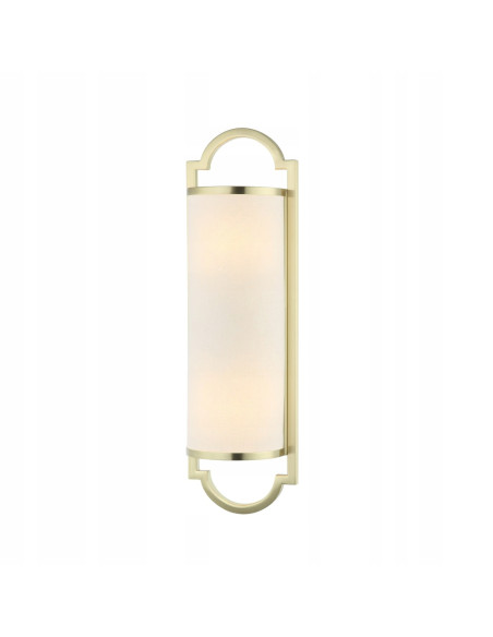 Kinkiet Glamour Libero Parette Old Gold - elegancka lampa ścienna w bieli i złocie do sypialni i holu