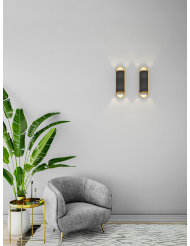 Kinkiet Glamour Libero Parette Old Gold - elegancka lampa ścienna w bieli i złocie do sypialni i holu