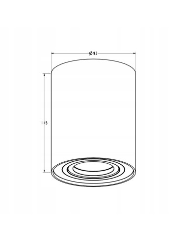 Elegancki spot sufitowy RONDOC GU10 w formie tuby, biały - lampa do nowoczesnych przestrzeni, takich jak korytarze i biura