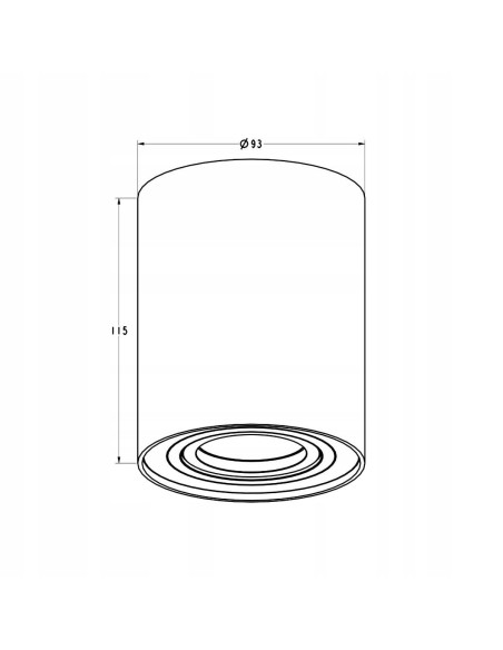 Elegancki spot sufitowy RONDOC GU10 w formie tuby, biały - lampa do nowoczesnych przestrzeni, takich jak korytarze i biura