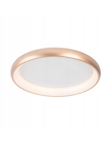 Plafon LED ANTONIO w złotym wykończeniu z pilotem – nowoczesne oświetlenie do sypialni i przestrzeni wypoczynkowej