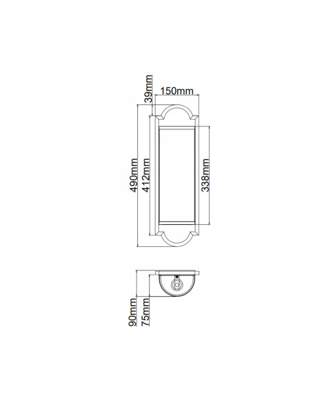 Elegancki kinkiet hampton Libero Parette Cromo z chromowanym wykończeniem i półkolistym kloszem