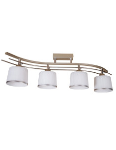 Plafon FALA z trójfalistymi elementami, elegancki sufitowy z lampami E27 w kolorze białym/beżowym, 60W