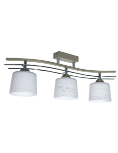 Lampa sufitowa FALA 60W - nowoczesne oświetlenie do salonu i biura, dostępna w eleganckich kolorach brązowym i satynowym. 2