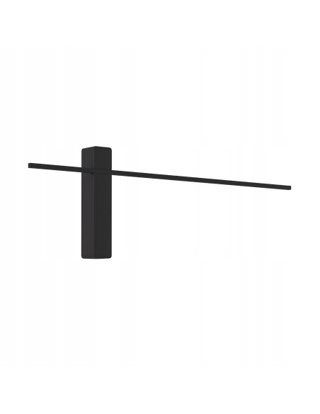 Kinkiet Bene Parette Nero 60 - Nowoczesna Lampa Ścienna Metalowa z Zintegrowanym LED w Ciepłej Barwie Światła