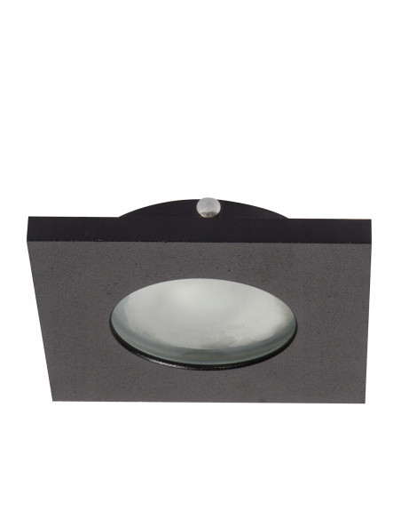 Kwadratowy Spot Oświetleniowy IP65 Lagos - Czarny Metal, GU10, Nowoczesny Design do Łazienki i Kabiny Prysznicowej