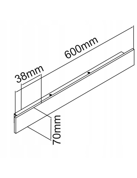 Lampa Ścienna Ante Nero 60 - Nowoczesny Kinkiet LED w Matowym Czarnym Wykończeniu do Sypialni i Korytarza