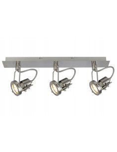 Lampa sufitowa metalowa FIJI - nowoczesny reflektor 3-punktowy w eleganckiej satynie do wnętrz industrialnych 2