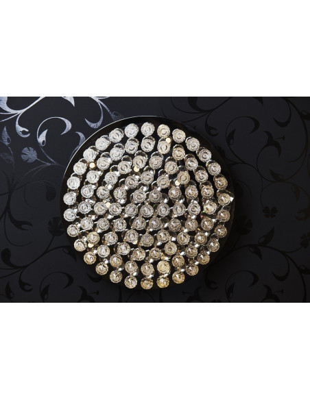 Plafon sufitowy BOLLA 58 LED, złoty z kryształami, elegancki 10-punktowy, idealny do sypialni - AZzardo