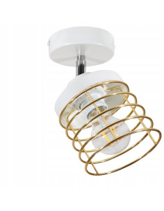 Lampa sufitowa RASTI z regulowanym złotym kloszem – nowoczesny spot do eleganckich wnętrz