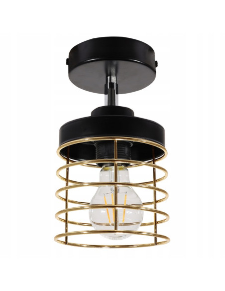 Lampa sufitowa RASTI z regulowanym złotym kloszem – nowoczesny spot do eleganckich wnętrz