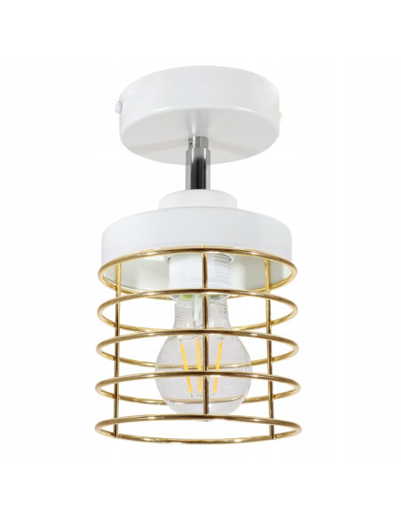 Lampa sufitowa RASTI z regulowanym złotym kloszem – nowoczesny spot do eleganckich wnętrz