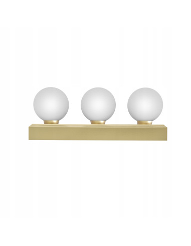 Elegancki kinkiet Merino Parette 30 IP44 w złocie z matowymi kulami - stylowe oświetlenie do wnętrz i łazienek