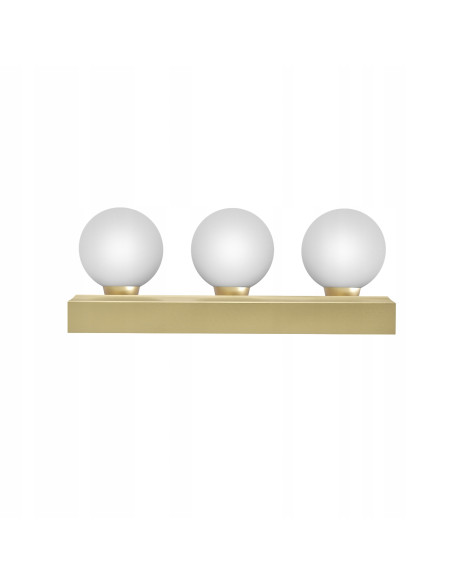 Elegancki kinkiet Merino Parette 30 IP44 w złocie z matowymi kulami - stylowe oświetlenie do wnętrz i łazienek
