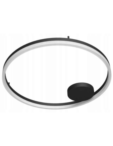 Plafon LED RING HALO TOP 120 cm - czarny, zmienna barwa, nowoczesny design do salonu i jadalni, oszczędny wybór.