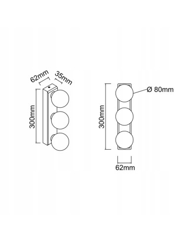 Kinkiet Merino Parette Cromo 30 IP44 – Elegancka lampa ścienna do wnętrz hotelowych i restauracyjnych, metal i szkło