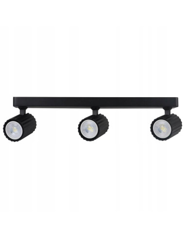 Reflektor sufitowy Tokio 3 - eleganckie, czarne oświetlenie z regulacją kąta świecenia dla nowoczesnych wnętrz