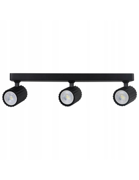 Reflektor sufitowy Tokio 3 - eleganckie, czarne oświetlenie z regulacją kąta świecenia dla nowoczesnych wnętrz