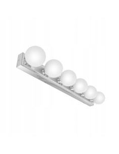 Kinkiet Merino Parette Cromo 60 IP44 - elegancka lampa naścienna z chromowanym wykończeniem i szklanym kloszem