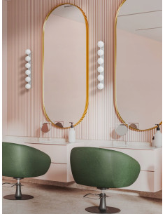 Kinkiet Merino Parette Cromo 60 IP44 - elegancka lampa naścienna z chromowanym wykończeniem i szklanym kloszem 2