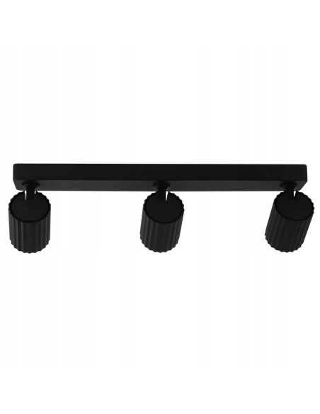 Reflektor sufitowy Tokio 3 - eleganckie, czarne oświetlenie z regulacją kąta świecenia dla nowoczesnych wnętrz