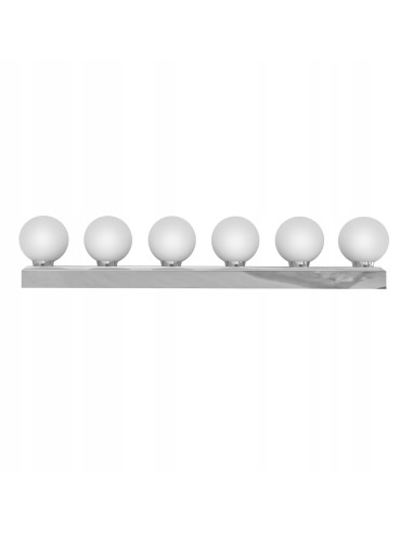 Kinkiet Merino Parette Cromo 60 IP44 - elegancka lampa naścienna z chromowanym wykończeniem i szklanym kloszem