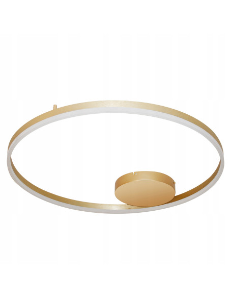 Lampa sufitowa LED HALO 80 w złotym kolorze - nowoczesne oświetlenie do kuchni i jadalni, elegancki design.