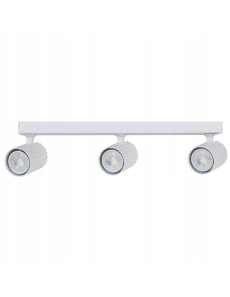 Lampa sufitowa Tokio z trzema punktami LED - nowoczesne oświetlenie do kuchni i przedpokoju w kolorze białym