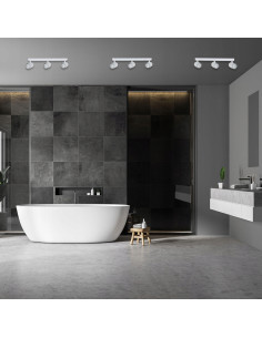 Lampa sufitowa Tokio z trzema punktami LED - nowoczesne oświetlenie do kuchni i przedpokoju w kolorze białym 2