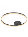 Plafon LED Ring HALO 80 cm - nowoczesne, czarne oświetlenie do sypialni i salonu z integralnym źródłem światła